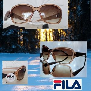 🤎 Flexable Rectangular Tan Sunglasses by: Fila